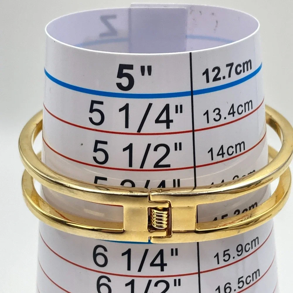 Eikon Women's Tank Watch Gold Tone Cuff Crystals Bling 21mm New Battery SMALL 6